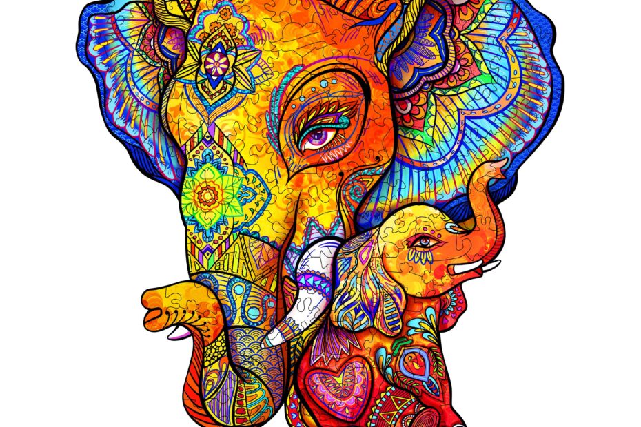 Puzzle de madera-Elefante Puzzle Amor Maternal 663b6bf660ff0