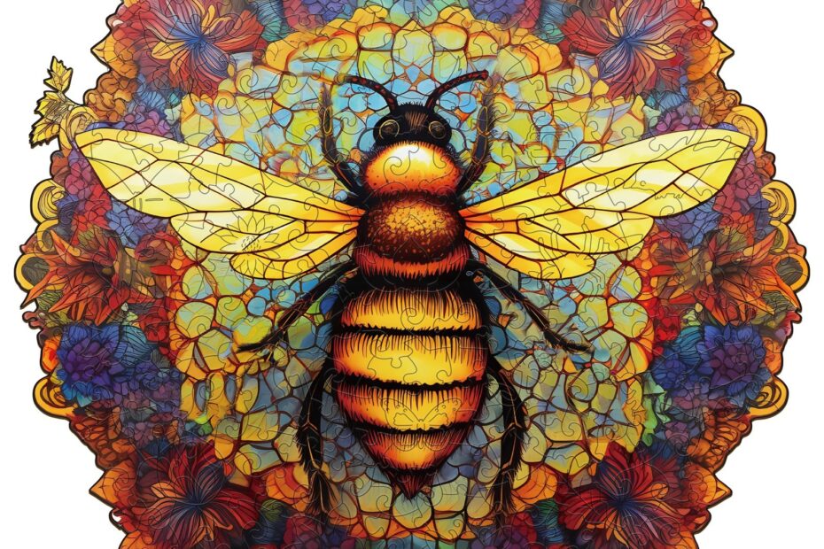 Puzzle de madera-MANDALA BEE 663382edaaf06
