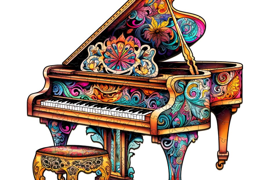 Puzzle de madera- Tocar el piano 6655c9f7428a6