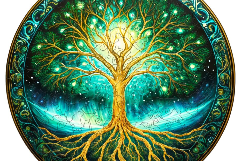 Puzzle de madera-Aurora Árbol de la vida 667ab3ff71edc