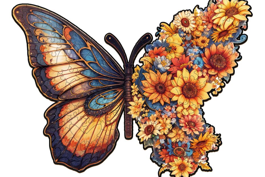 Rompecabezas de madera – Mariposa y flor 669511eb93a8a