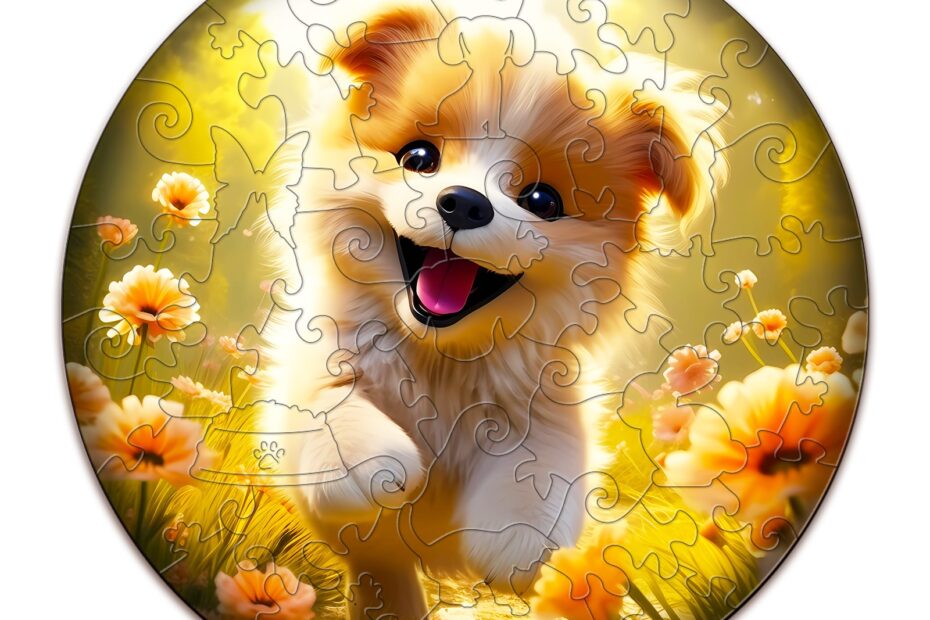 Rompecabezas de madera para niños-Cute Puppy 66e9989f717ad