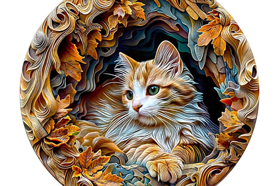 Rompecabezas de madera-Gato de las cavernas 3D 66d4df55bab54