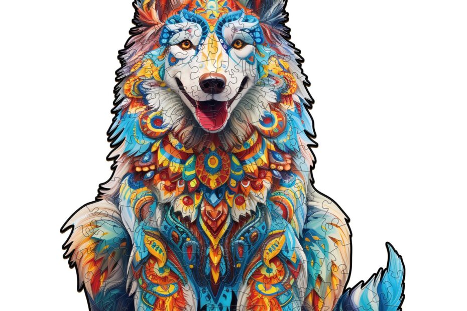 Puzzle de madera-Alaskan Malamute 66db6a977e497