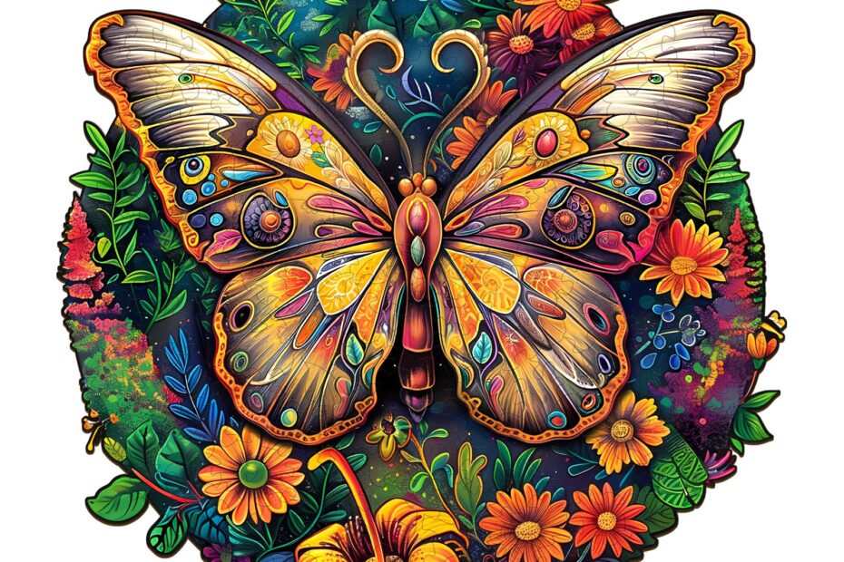 Rompecabezas de madera – Mariposa antigua 2 66e22f2d34779