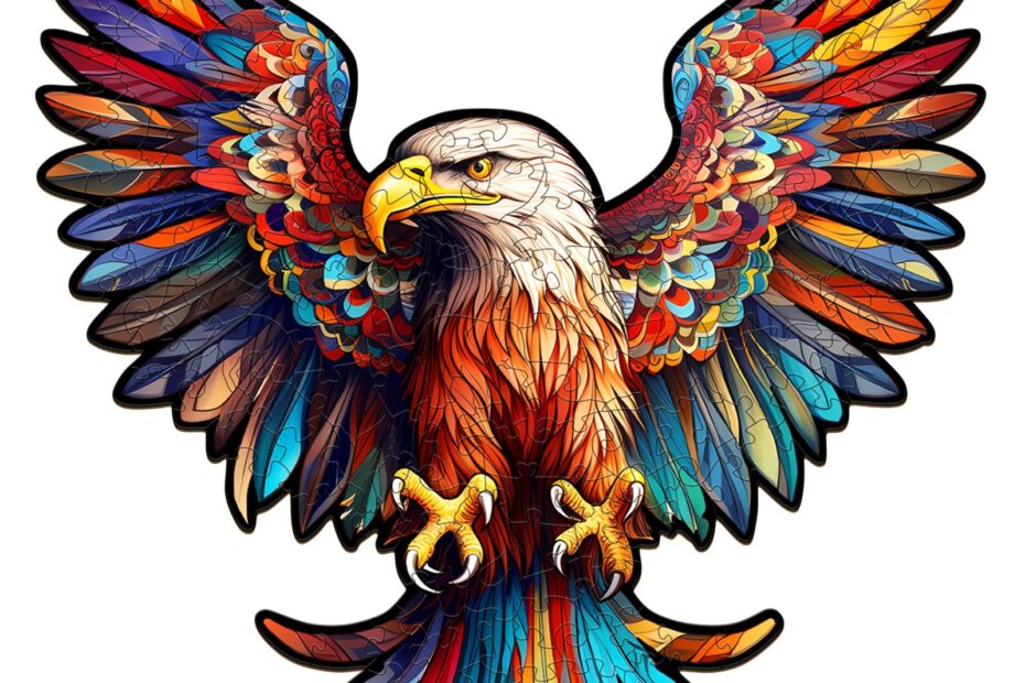 Puzzle de madera-Águila calva con las alas desplegadas 66dd976977200 Puzzle de madera-Águila calva con las alas desplegadas 66dd976977200