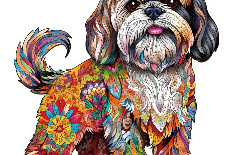 Puzzle de madera-Hermoso shih tzu 66e04a729add9