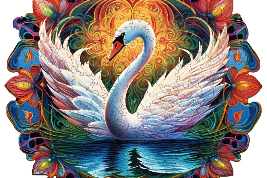 Puzzle de madera-Beautiful swan1 66e0dac60dc50
