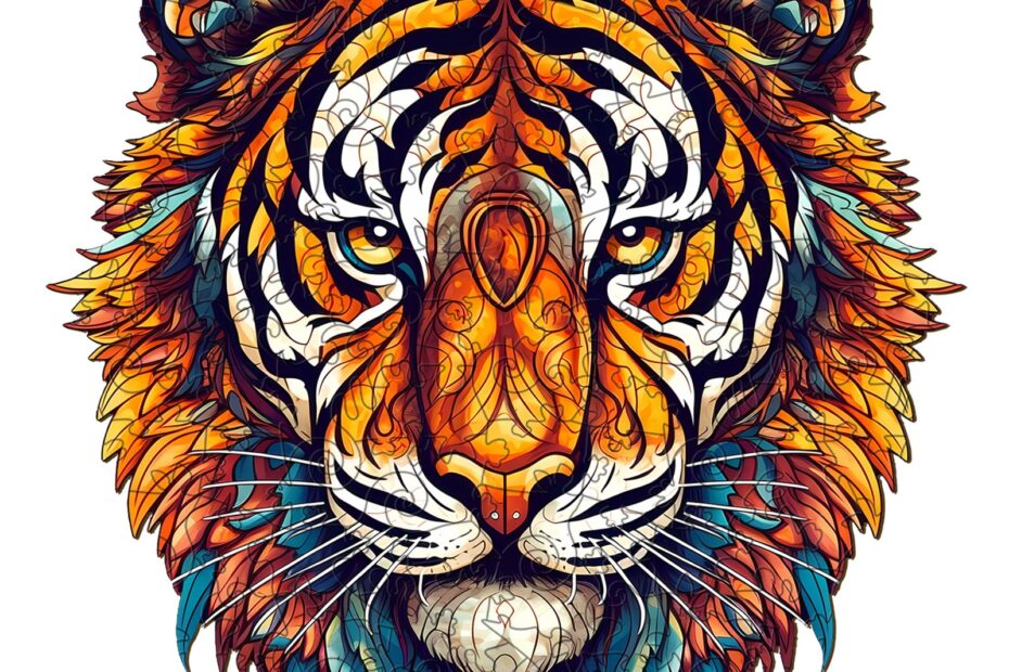 Puzzle de madera-Tigre valiente 66d3fc87bc980