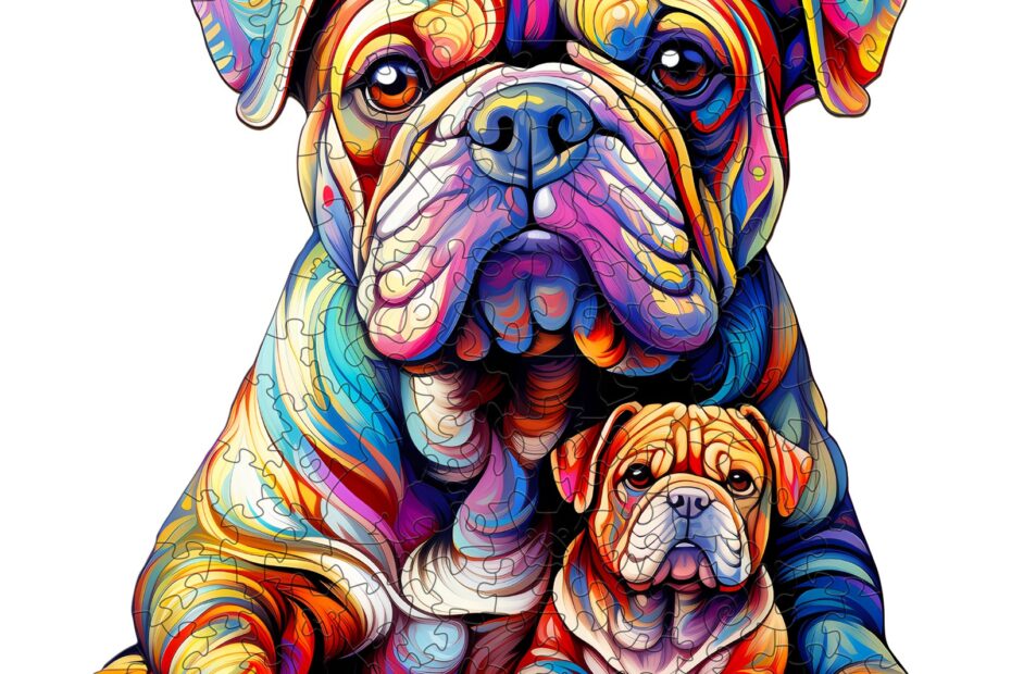 Puzzle de madera – Familia Bulldog 2 66d929006b4d5