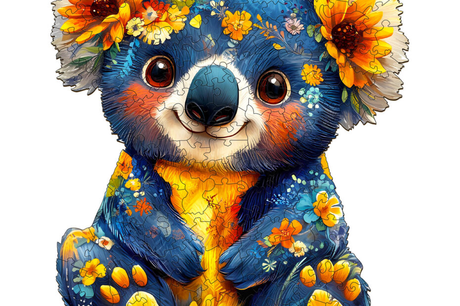 Rompecabezas de madera – Koala colorido 66ee97559571e