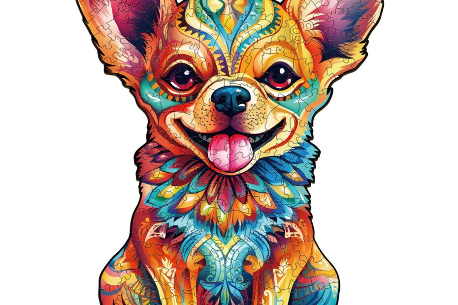 Puzzle de madera-Chihuahua lindo 66e965049fbd0