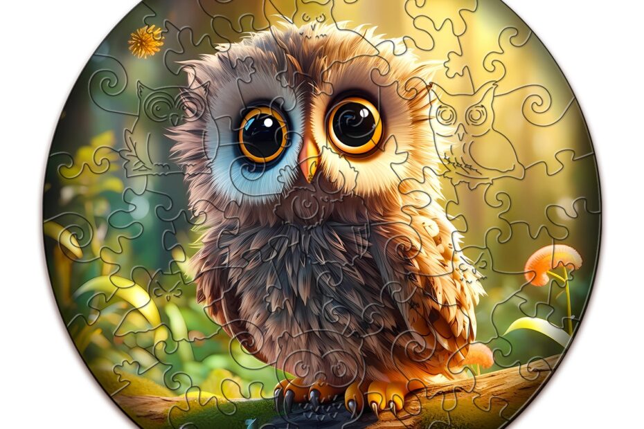 Puzzle de madera para niños – Lindo búho 66e9eb18aeb12