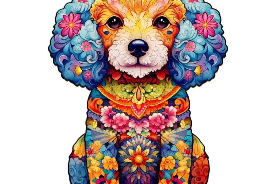 Puzzle de madera-lindo caniche 66e52a2691674