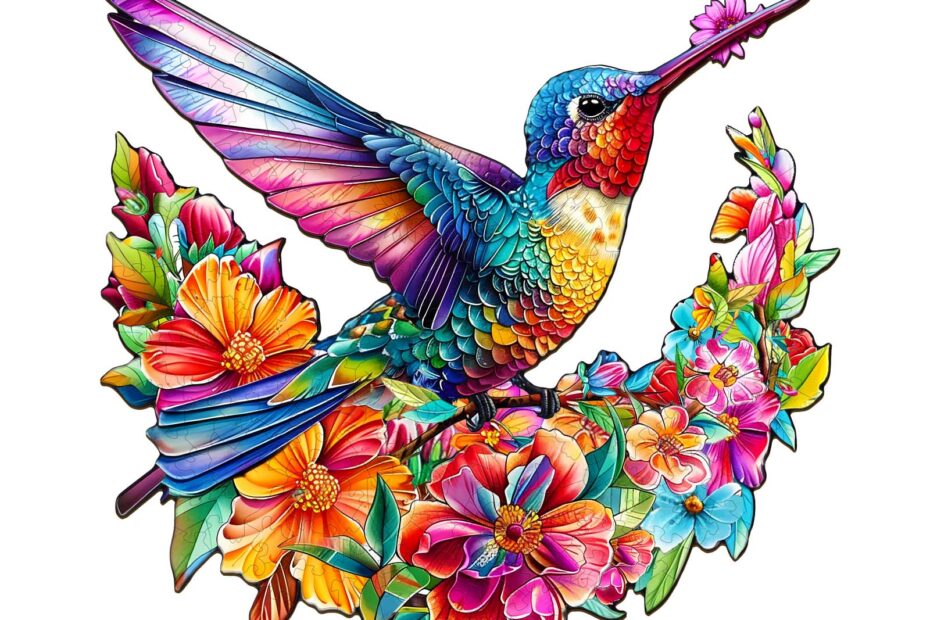 Rompecabezas de Madera – Flores y Colibrí 66df48a6f3898