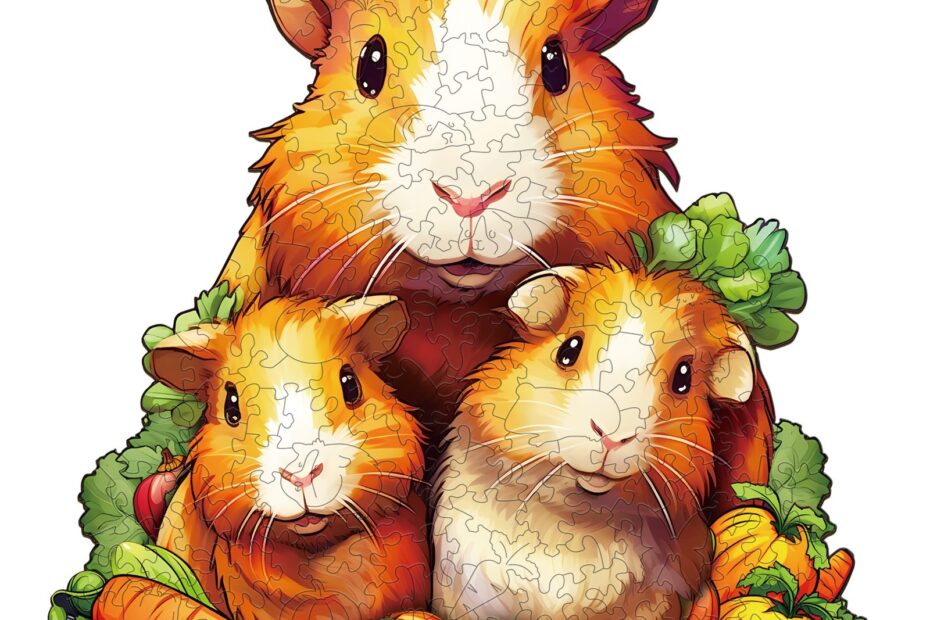 Puzzle de madera-Familia de cobayas 66de323a235a8