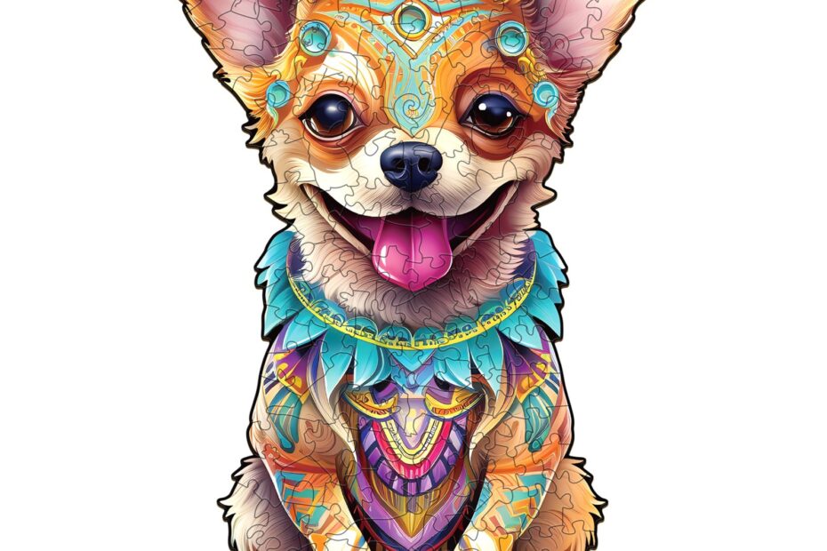 Puzzle de madera-Chihuahua feliz 66de46e1e1061