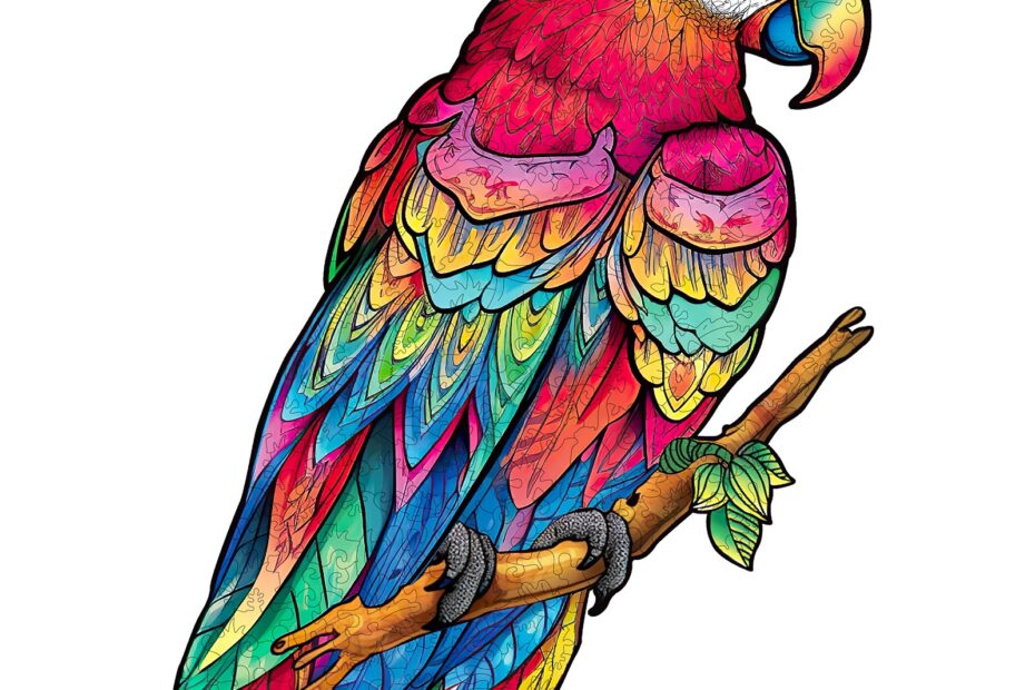 Puzzle de madera-Loro encantador 66deadfe11ffe