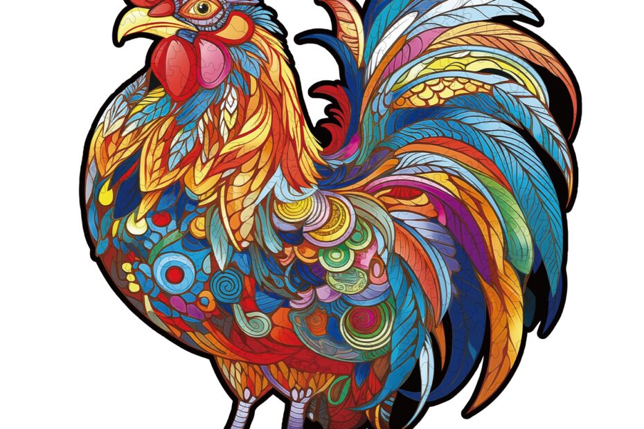 Puzzle de madera-Majestic Cock 66dada4acedf0