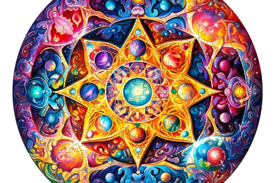 Puzzle de madera-Mandala Planet 66ec55c2afd4d