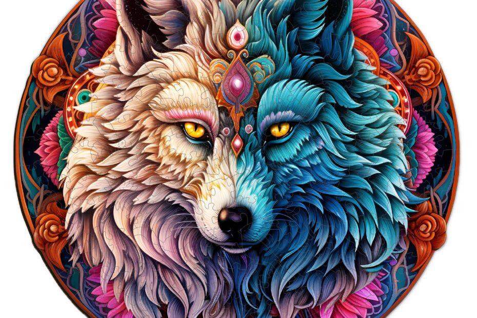Puzzle de madera-MANDALA YIN YANG WOLF 66e0e51e1a93e