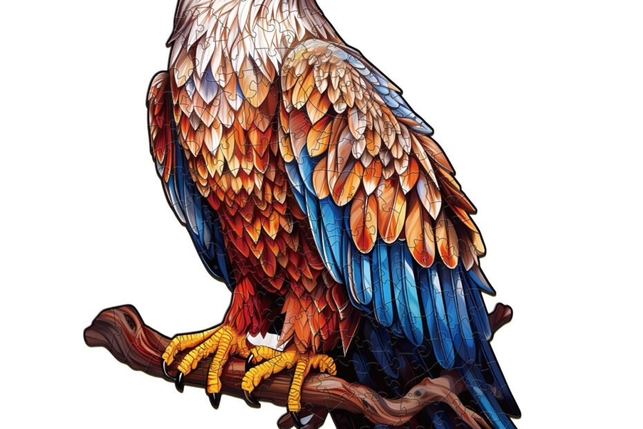 Puzzle de madera-Poderosa águila calva 66d3dd94ea280