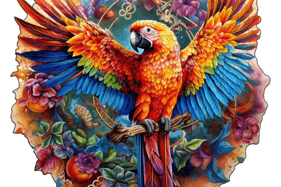 Puzzle de madera-Loro travieso 66edfcbc95851