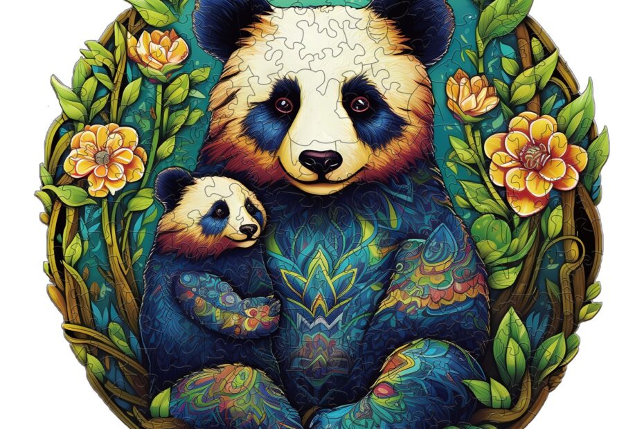 Puzzle de madera-Familia Panda 2 66df7c1a0cbd7