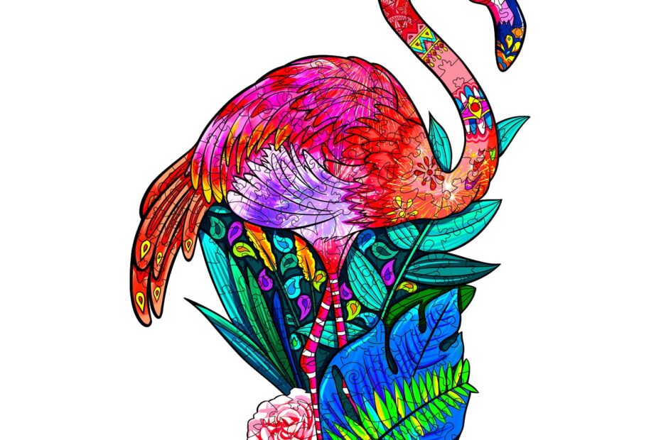 Puzzle de madera-FLAMINGO PASIONARIO 66e499e9e7abf