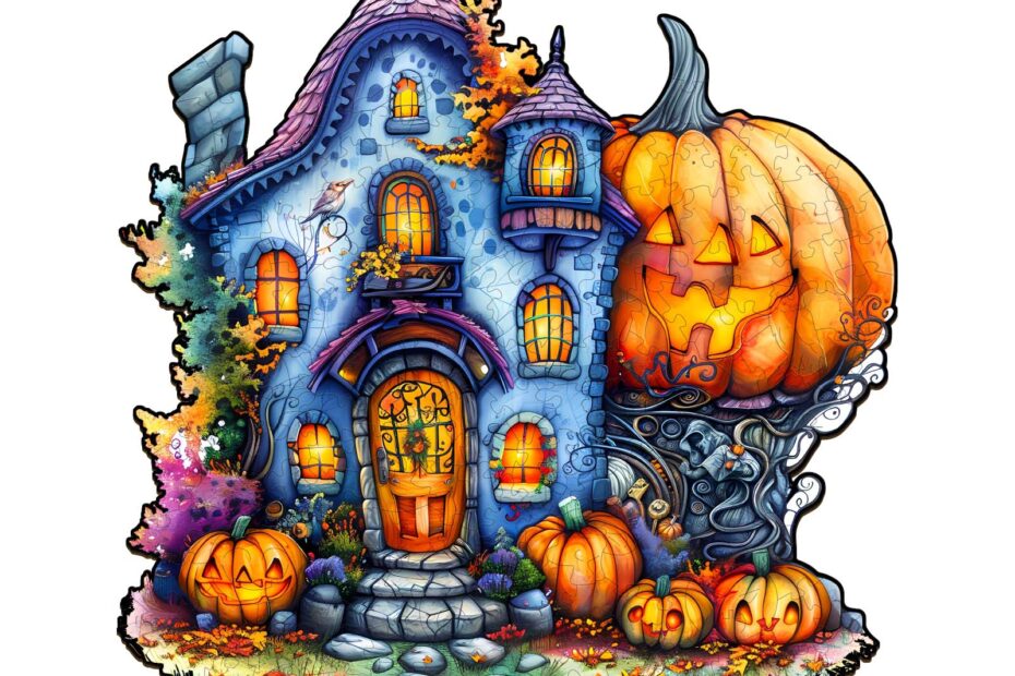 Rompecabezas de madera: casa de calabaza 2 66d86f748f34c