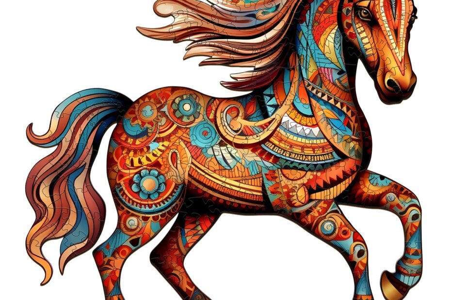 Puzzle de madera-Caballo corredor 66e587109b99c
