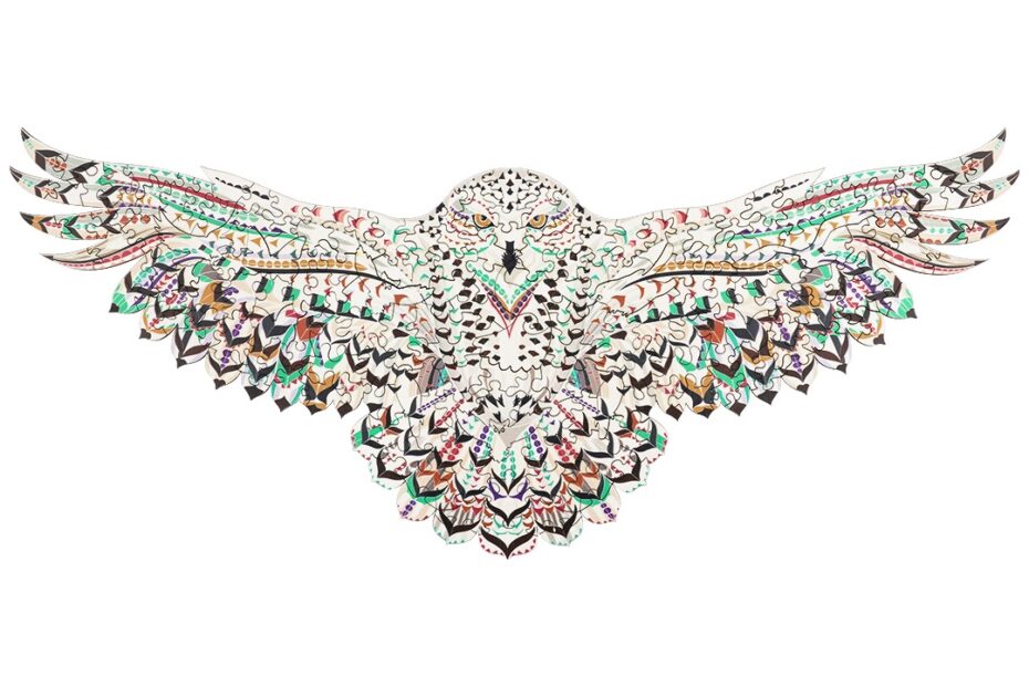 Puzzle de madera-SNOWY OWL 66e501056687c
