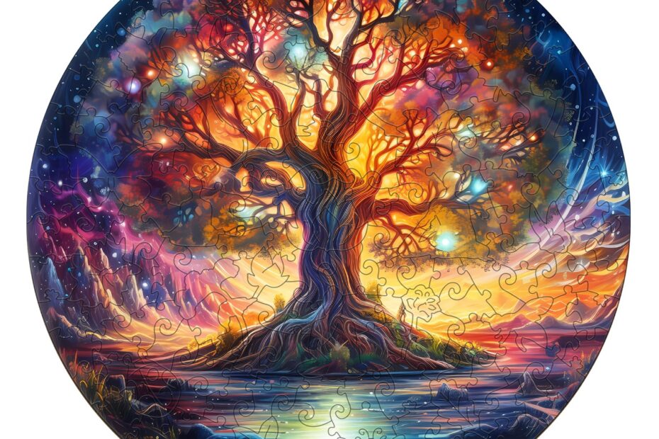Puzzle de madera – Noche estrellada – Árbol de la vida 66e88c87c410c