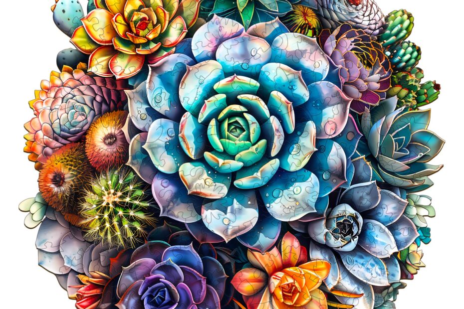Puzzle de Madera – Plantas Suculentas 4 66edc92d067af