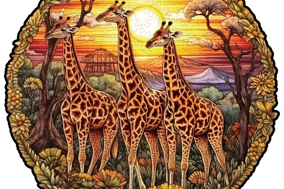 Puzzle de madera-Familia de jirafas 66e7c87d54c0f