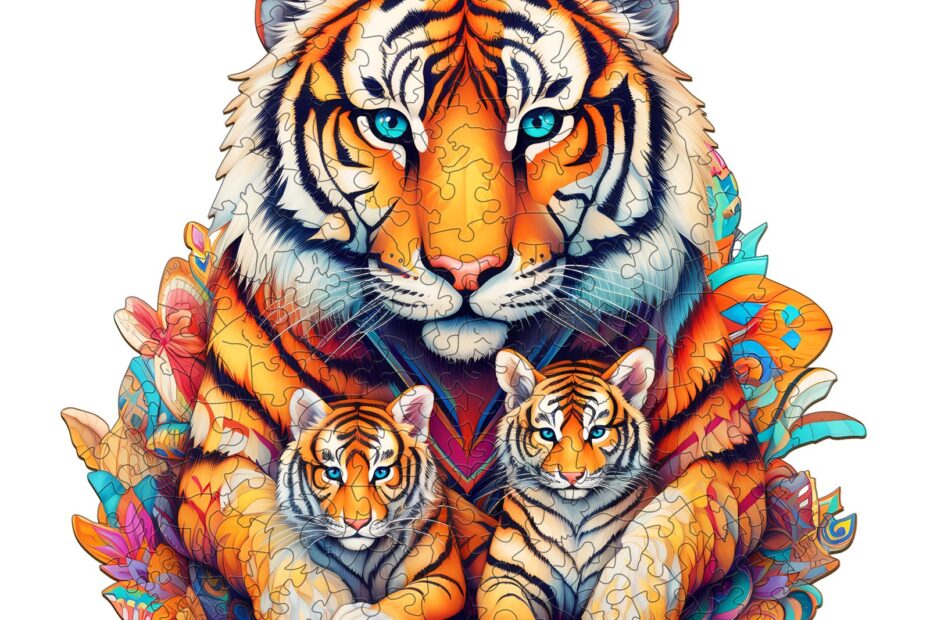 Puzzle de madera-Familia de tigres 66eb2ad2565ac