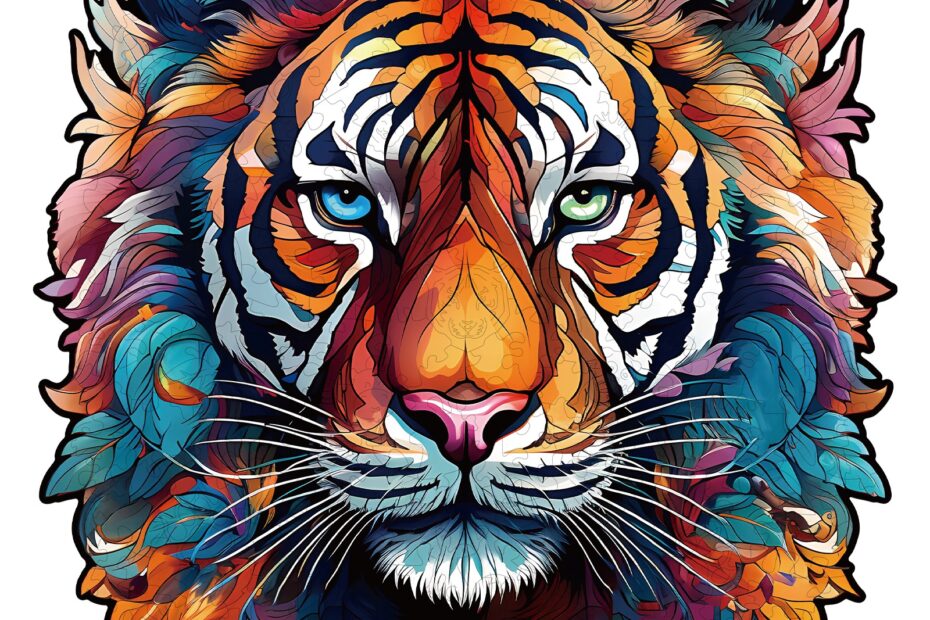Puzzle de madera-Tigre duro 66dddf9bd7943