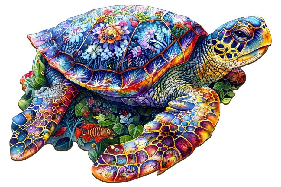 Puzzle de madera-Tortuga única 66e12d7c38f4c