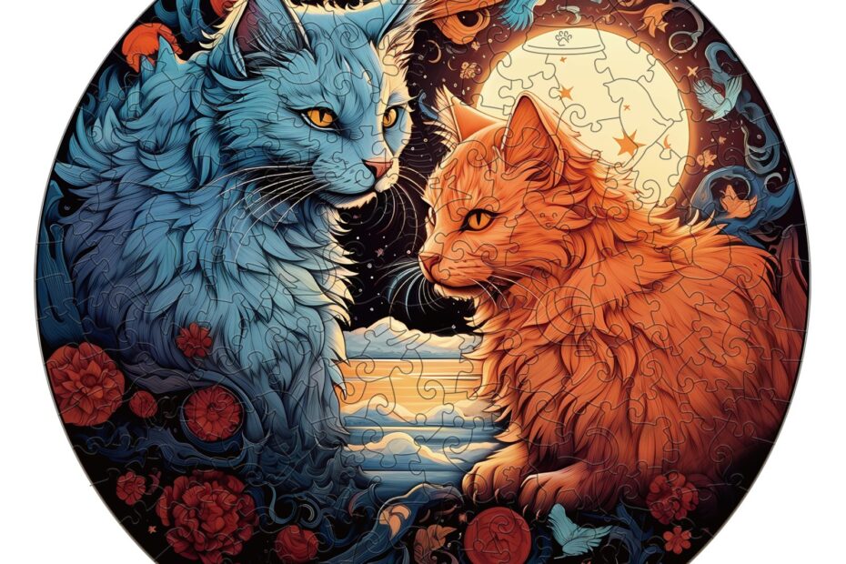 Puzzle de madera-YIN YANG CAT-1 66e2b514a8732