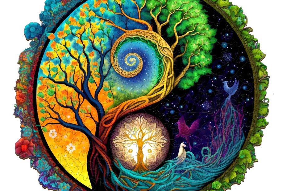 Puzzle de madera-Yin-Yang Árbol de la vida 2 66d5cc7c5f317