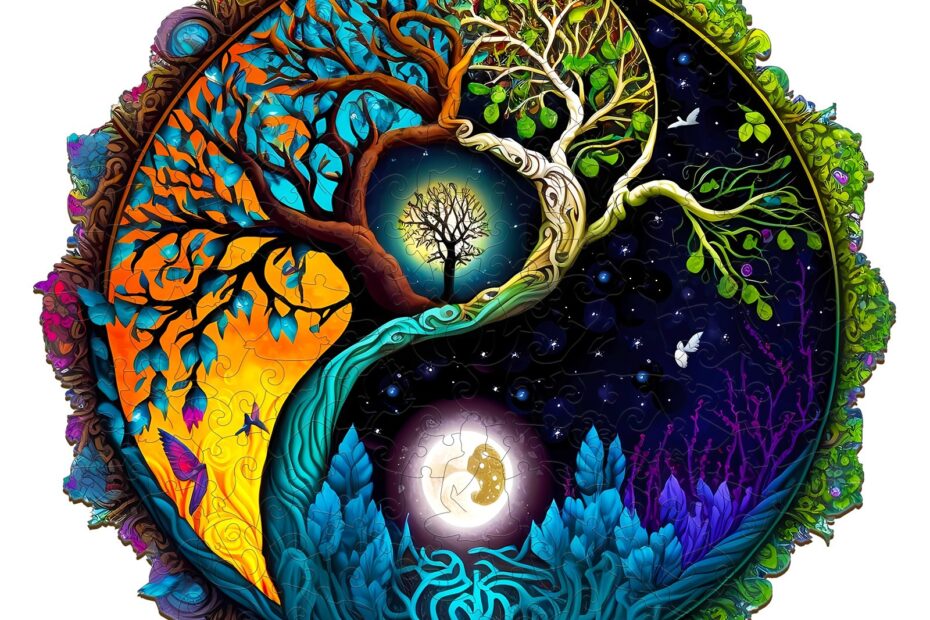 Puzzle de madera-Yin-Yang Árbol de la vida 4 66ec6035ba51c