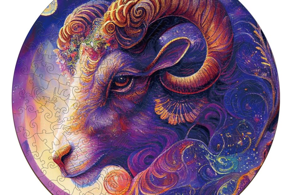 Puzzle de madera del zodiaco-Aries 66ea28fece1e7