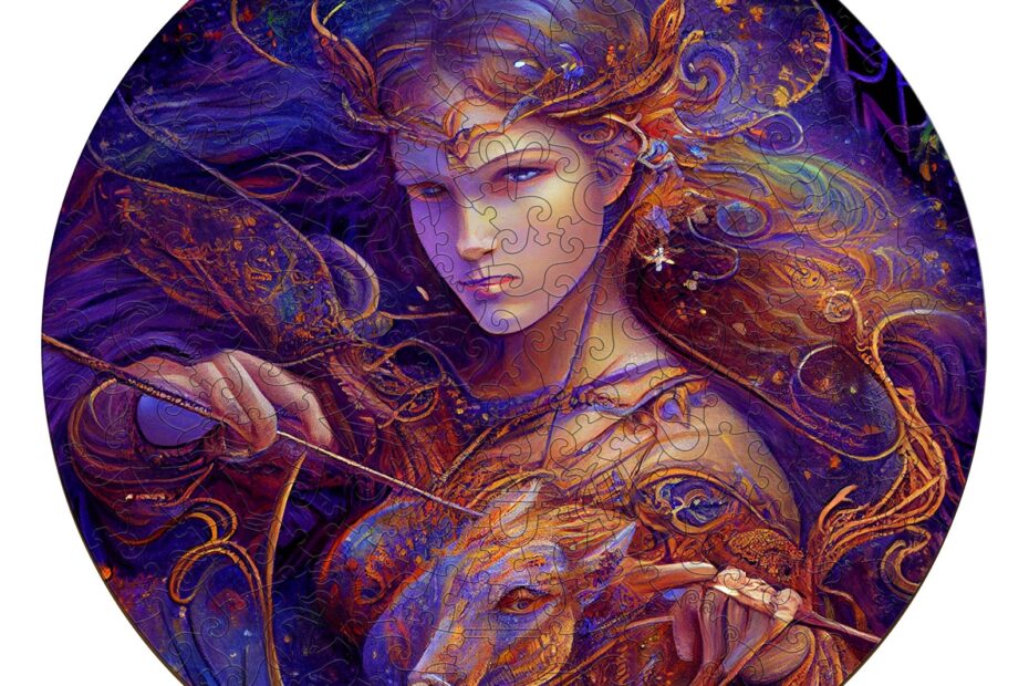 Puzzle de madera del zodiaco-Sagitario 66dd115321df6